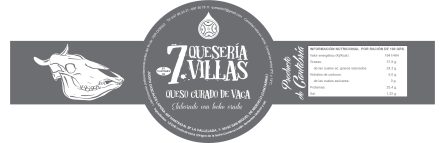 etiqueta queso curado de vaca 7 villas