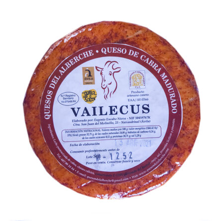 vailecus queso de cabra pimenton 500 grs