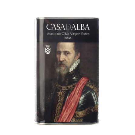 Aceite de Oliva Virgen Extra. 100% Picual. Casa de Alba. Lata 500 ml. Colección Arte